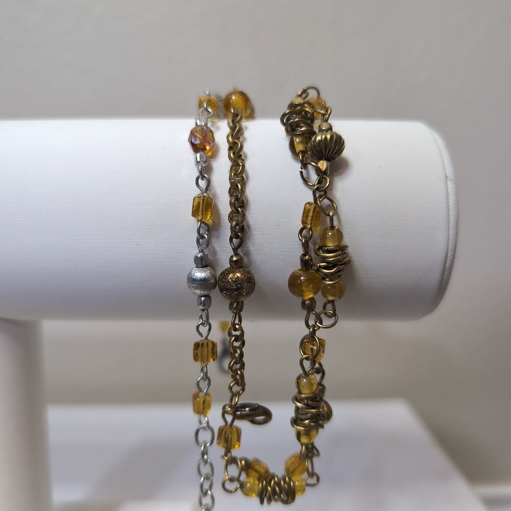 Beaded Multi Strand Chain Bracelet Set